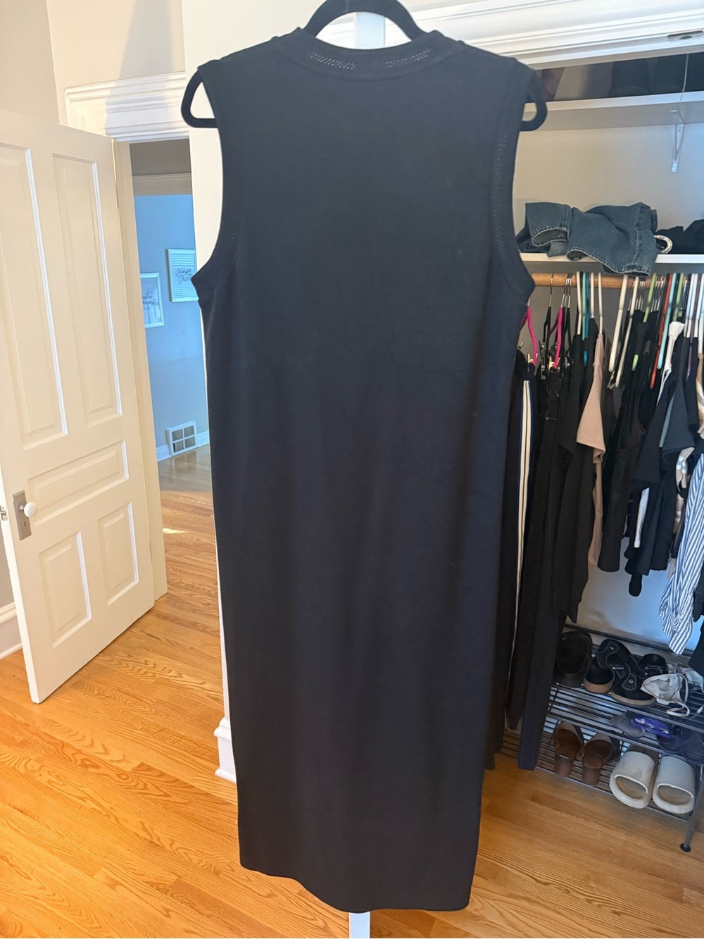 Varley Beatrice Sleeveless Midi Dress Black M - Picture 5 of 6